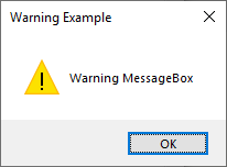 Esempio di messaggio Tkinter Message Box_Warning